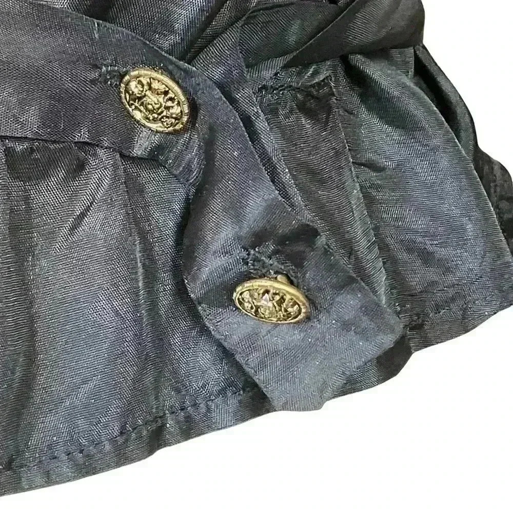 Vintage 80s Leopard Cheetah Cropped Satin Vest Brass Buttons. Retro Funky. S/M. - Picture 8 of 10